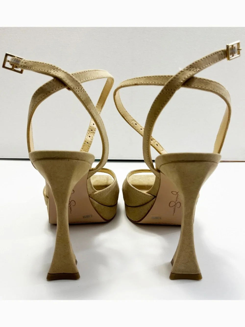 New w/ Box Beige Jessica Simpson Women's Heels Size 5.5 Suede Platform Shoes